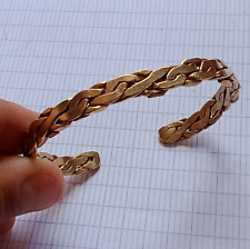 RARE EXTREMELY ANCIENT BRONZE TWISTED VIKING BRACELET AUTHENTIC ARTIFACT AMAZING picture