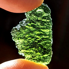 MOLDAVITE GREAT TEXTURE Tektite Genuine Crystal Certified Authentic Meteorite picture