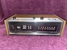 Panasonic RC-7053 Flip Alarm Clock Radio AM/FM Woodgrain 1970s Retro WORKING picture