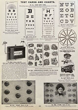 Original 1905 Paper Ad Antique Optical Goods Eye Charts Optician Testing picture