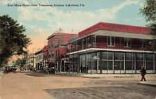 East Main Street from Tennessee Avenue Lakeland Florida FL Old Cars c1910 PC picture