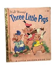 Vintage 1948 A Little Golden Book D78 Walt Disney's Three Little Pigs picture
