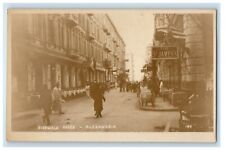 c1920's Sidewalk Cafes The St. James Sign Alexandria Egypt RPPC Photo Postcard picture