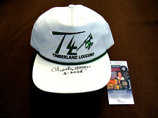 CHUCK YEAGER 2-02 SPEED OF SOUND ACE SIGNED AUTO TIMBERLAND LOGGING HAT CAP JSA  picture