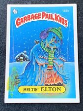 1986 Topps Garbage Pail Kids OS4 Meltin' Elton #158A Peeing Snowman Error RARE picture