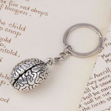 Key Chains Anatomical Human Cerebrum Brain Halloween Jewelry Silver Accessories picture