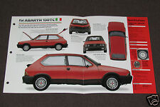 1982-1987 (1985) FIAT ABARTH 130TC Car SPEC SHEET BROCHURE PHOTO BOOKLET picture
