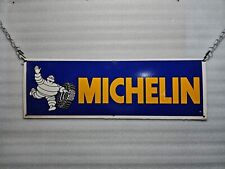 MICHELIN MAN TIRES HORIZONTAL 36x12” PORCELAIN METAL GARAGE SERVICE  PLATE SIGN picture