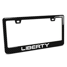 Jeep Liberty Black Real 3K Carbon Fiber Finish ABS Plastic License Plate Frame picture