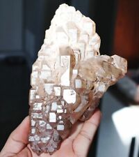 1.83lb Natural Smoky Elestial Skeletal Quartz Crystal Cluster Mineral Specimen picture