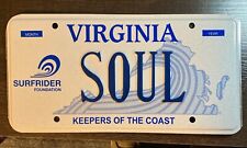 Virginia DMV Vanity License Plate Tag Va Personalized SOUL Surfer She Shed Sign picture