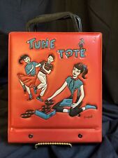Tune Tote 45 Rpm Records Case Vintage Bobby Soxers Ponytail 50s 60s picture