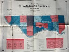 1907 Map of Lauderdale County Alabama Florence Rogersville Killen Lexington picture