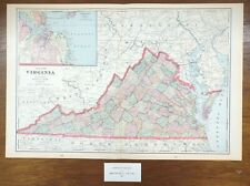 Vintage 1902 VIRGINIA Map 22