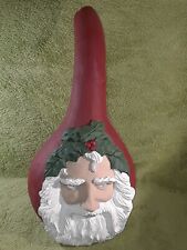 VINTAGE EARLY 1990s SANTA GOURD MADE FROM PECAN SHELL RESIN HAND PAINTED picture