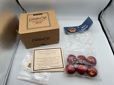 LONGABERGER MINI FAUX 6 APPLES WITH EMPTY APPLE BASKET BOX AND PAPERWORK picture