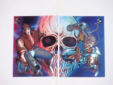 1993 Deathmate: Crossover Lithogram 2 INSERT FOIL Card SET VALIANT D1 D2 PUZZLE picture