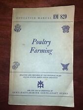 1944 Poultry Farming United States Armed Forces Institute Ed Manual EM 820 Book picture