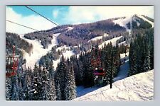 Aspen CO-Colorado, Upper Ski Slopes, Antique, Vintage Souvenir Postcard picture
