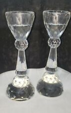 2 RARE 1985 ISSUED Swarovski Crystal Candle Stick HOLDERS 7 NR 129 RETIRED 5.25