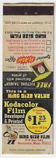Kodacolor Film Developed & Printed King Size Film FS Empty Matchbook cover picture