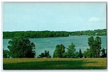 c1960s Lake Quassapaug Scene Middlebury Connecticut CT Unposted Vintage Postcard picture