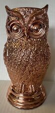 Absolut Elyx Copper Owl Mug Metal Vase Cocktail Vessel Advertising READ picture
