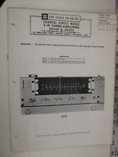 SF 60's V-M Voice of Music Technical Service Manual TUNER-AMPS 20234 & 20235 BIS picture