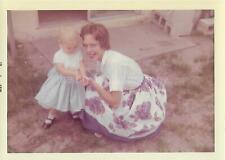FOUND PHOTO Color 1960's MOTHER + DAUGHTER Original Snapshot 15 8 V picture