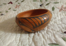 Vintage Hopi Red Ant Girl Polychrome  Bowl  1970 Tewa 4”x 3” Signed Polacca AZ picture