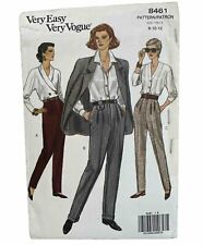 Very Easy Very Vogue 8461 Sewing Pattern Size Tall 8-12 Pants From 1990s Unused picture