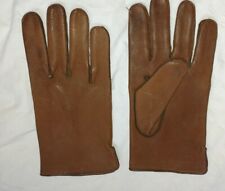 Super Rare WW2 British Army  Officers Brown Leather Gloves WD 1944 Dated NOS  picture