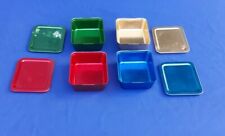 4 Mid Century Anodized Aluminum Metal Rainbow Sandwich/Cottage Cheese Containers picture