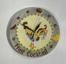 Clock Farm house Poultry in Motion Fruit Cocktail Rooster Sharon Neuhaus picture