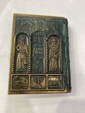 Vintage Judaica Metal Cover Mini Siddur Prayer Book Hebrew 2” 1/2 X 4”  Used picture