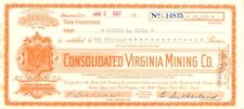 Consolidated Virginia Mining Co. - 1920's-1950's dated Nevada Mining Stock Certi picture