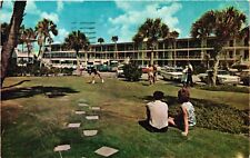Azure Tides Hotel Court Lido Beach Sarasota Florida FL Vintage Postcard 1965 picture