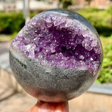 407G Natural Uruguayan Amethyst Quartz crystal open smile ball therapy picture