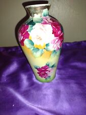 Vintage Hand Painted Floral Vase  Japan picture