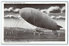 c1910's Dirigible Starting On Scouting Trip Kelly Fields San Antonio TX Postcard picture