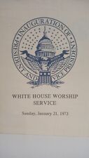 Richard Nixon 1973 Inauguration White House Worship Service Program Billy Graham picture