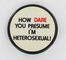Vintage Gay Lesbian Humor Oscar Wilde 1975 How Dare You Presume I'm Heterosexual picture
