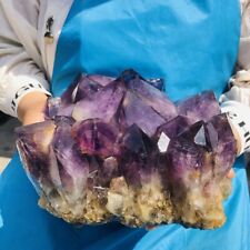 8.84LB Natural Amethyst Cluster Purple Quartz Crystal Rare Mineral Specimen 622 picture