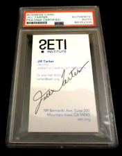 Jill Tarter SETI astronomer signed autographed psa slabbed business card picture