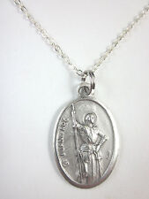 Ladies St Joan of Arc Medal Pendant Necklace 20