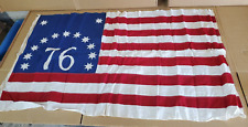 Vintage 1776 13 Star 56x32 American Flag Valley Forge Flag Co with Pole Eagle picture
