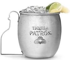 PATRON Stainless Steel Moscow Mule Mug Embossed Bee Emblem Unique Handle picture