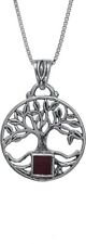 Nano Sim Old Bible Silver Pendant - Tree Of Life with Round Frame picture