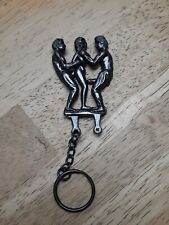 Adult Keychain 2 Man 1 Woman Having Sex naughty threesome men risque Mechanical picture