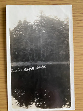 1910 RPPC: TWIN ROCK LAKE, NEW YORK antique real photograph postcard ADIRONDACKS picture